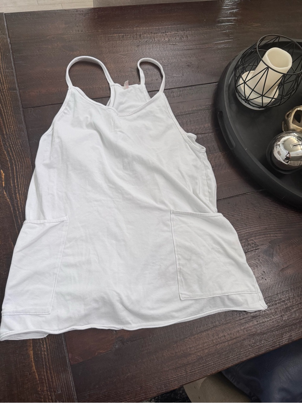 FP Movement by Free People White Racerback Pocket Romper